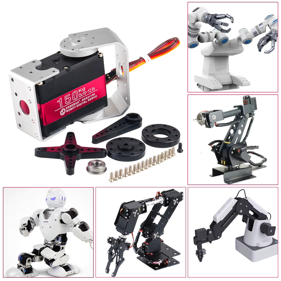Dsservo RDS51150 Doppelwellen-Digital-Roboterservo, aus Metall, mit U-Montagehalterung, IP66, wasserdicht, 180/270 Grad - Bild 4