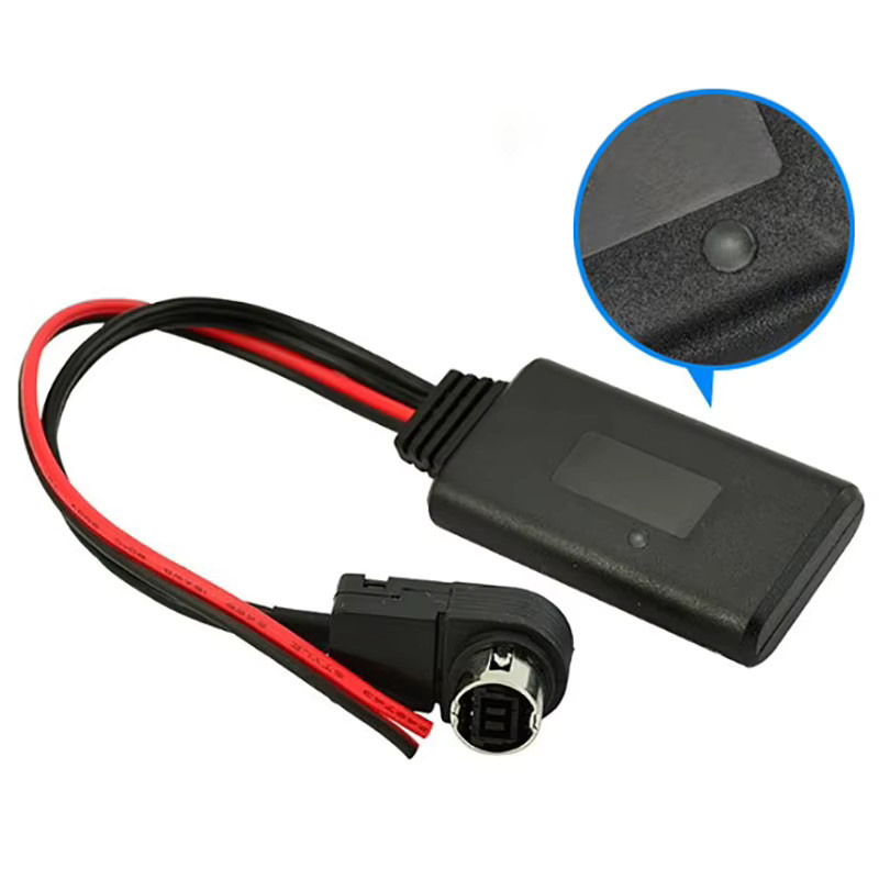 Bluetooth AUX Audio Adapter Kabel für Alpine und JVC in Schwarz mit 3,5 mm Klinke - Bild 2
