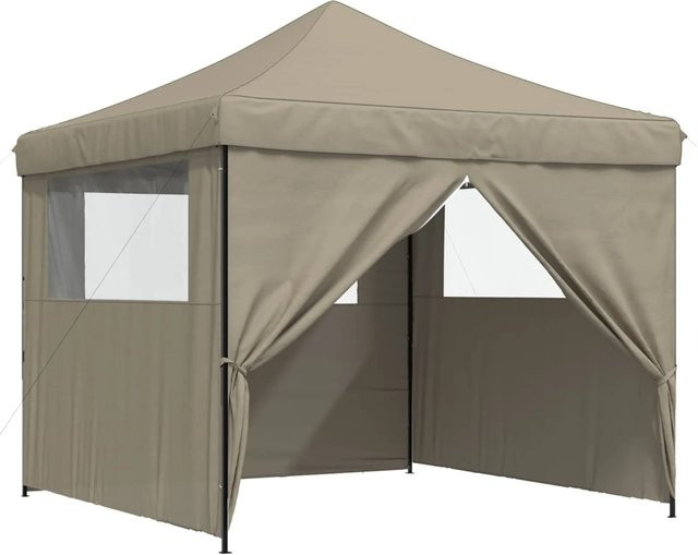vidaXL Party-Zelt aus Oxford-Stoff in Taupe, B/T/H: 292 x 292 x 315 cm - Bild 1