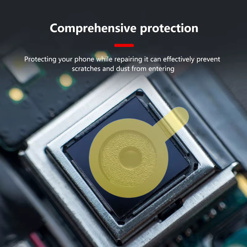 100er Set Staubschutz Aufkleber für Telefon Kamera in den Größen 5mm, 8mm und 10mm in Gelb - Bild 5