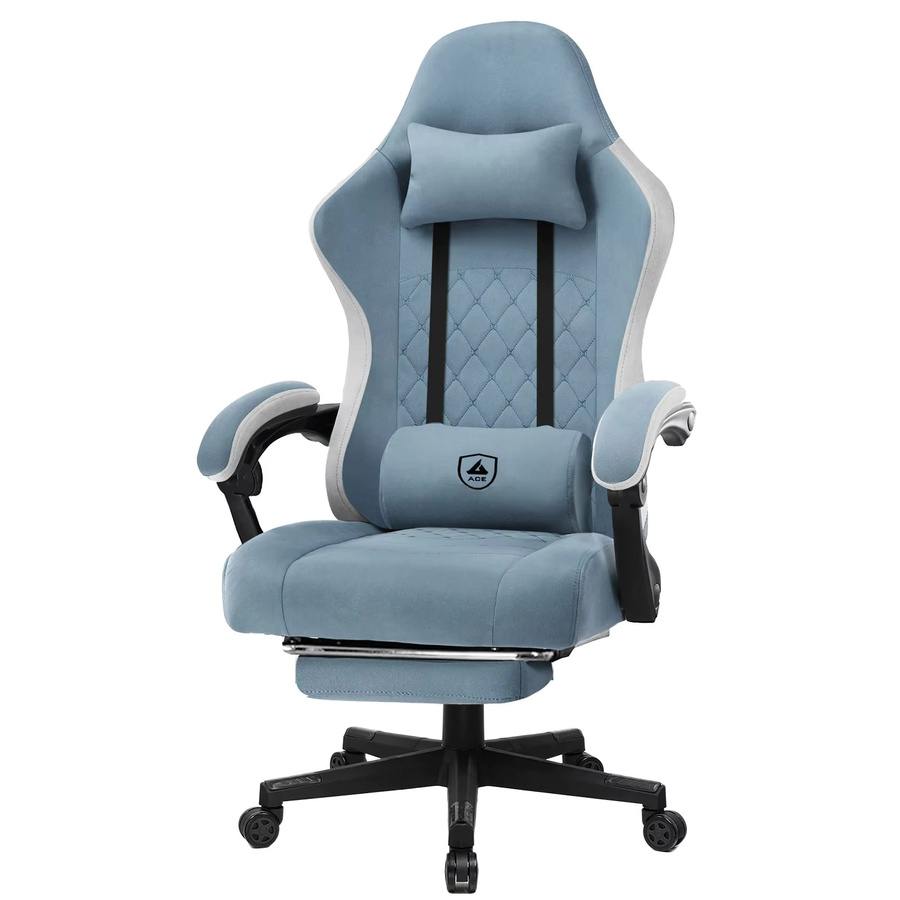 GTPLAYER Gaming Chair Ergonomischer Gaming Sessel aus Stoff in Schwarz mit Federsitzkissen und Verbindungsarmlehnen - Bild 7
