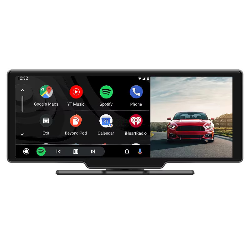 srnubi Wireless Carplay und Android Auto Multimedia Autoradio mit 10,26 Zoll Display, Bluetooth, FM Stereo und USB-C, Schwarz - Bild 2