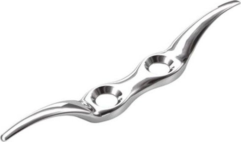 Dörner + Helmer Schnurhalter vernickelt Silber, 12 Stück, Breite: 11,2 cm - Bild 1