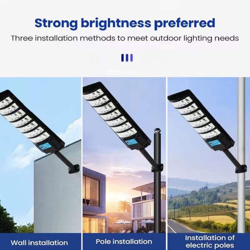 YQCHEZI Solar-Flutlicht mit Bewegungsmelder und LED, wasserdichte Außenleuchte in Schwarz, Cool White 6500 K für Garten und Hof - Bild 2