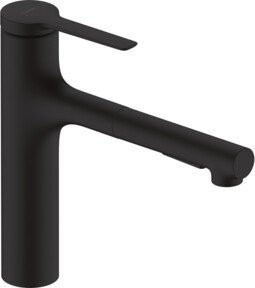 Hansgrohe Einhebel-Küchenarmatur Zesis M33 in Mattschwarz mit ausziehbarem Brausekopf und Spritzfunktion - Bild 1