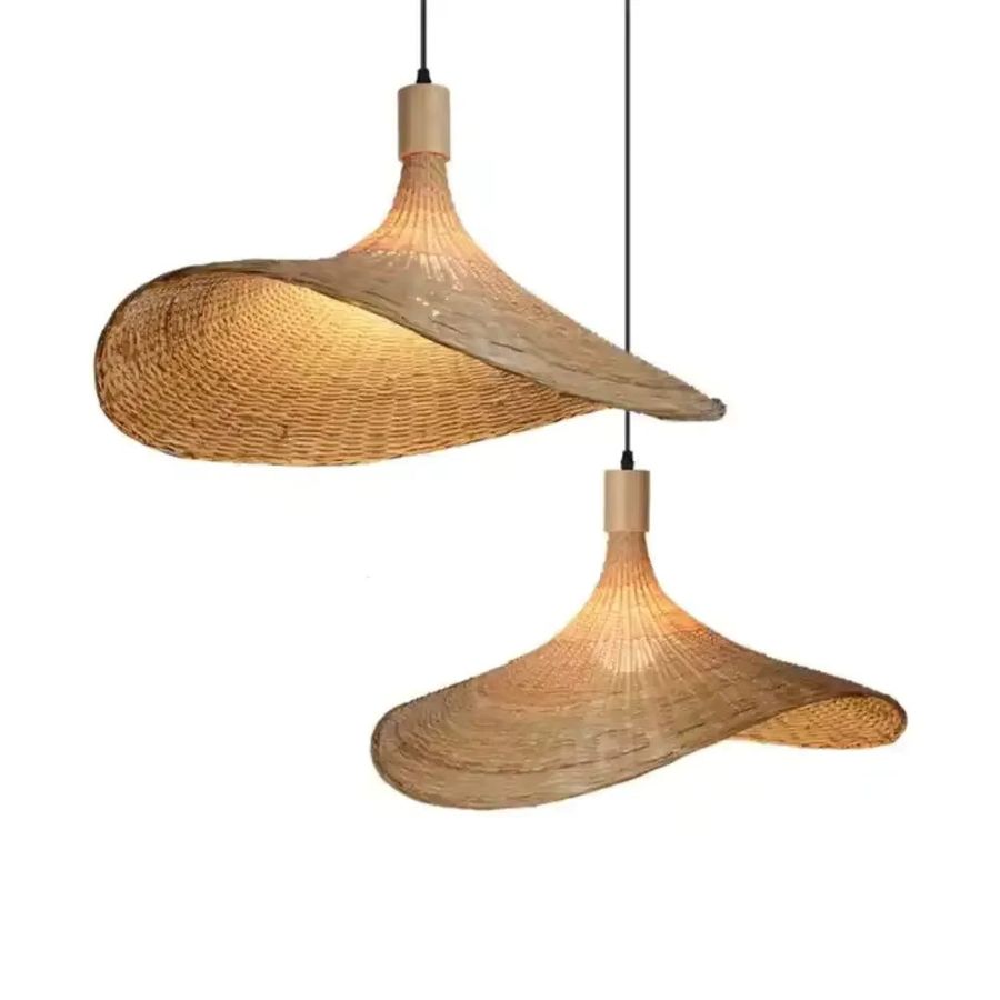 JOYINLED Rattan Pendelleuchte im japanischen Stil mit integriertem LED für Teestuben und Restaurants, Durchmesser: 30 cm - Bild 3