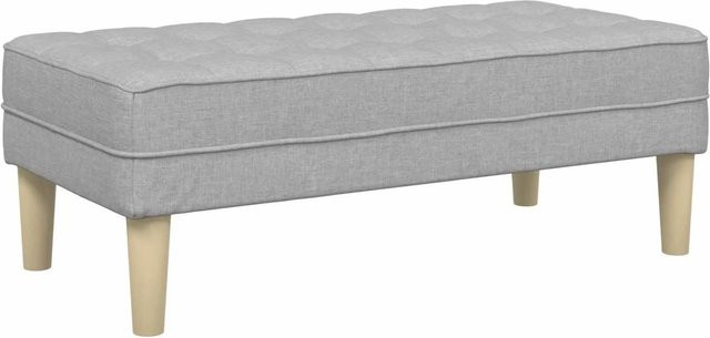 vidaXL Bank mit Kissen in Wolkengrau, Mid-Century Design aus Stoff, B/T/H: 110 x 57 x 39 cm - Bild 1