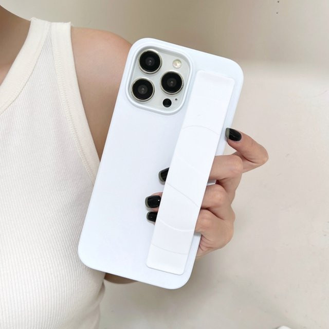 Stoßfeste Silikon-Handgelenkschlaufe für Apple iPhone 11 bis 16 Pro Max Plus, ultradünne matte Schutzhülle in Schwarz - Bild 1