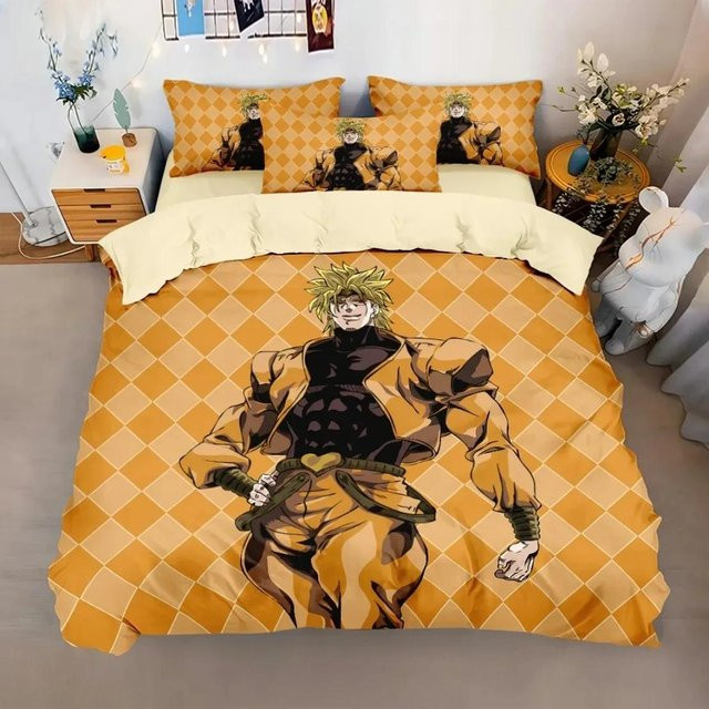 Bettwäsche-Set JoJo Bizarre Adventure mit Jotaro Kujo Motiv von Binchi Fitness, bestehend aus Bettbezug und Kissenbezug, B/H: 135 x 200 cm - Bild 1