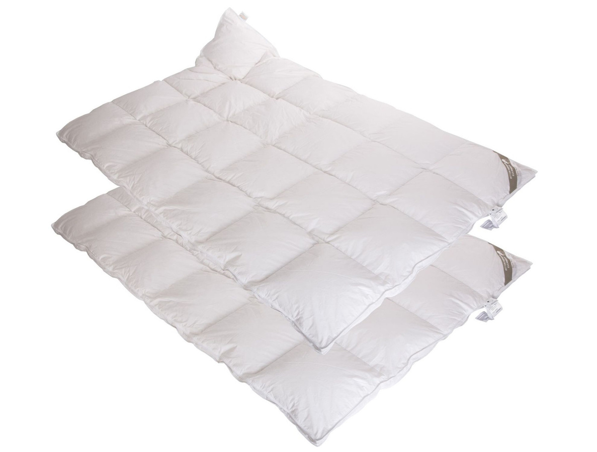 2er-Set Betten Hofmann Belladream Daunenbetten aus 100% Daunen, Farbe: Weiß, B/B/H: 155 x 220 cm - Bild 1