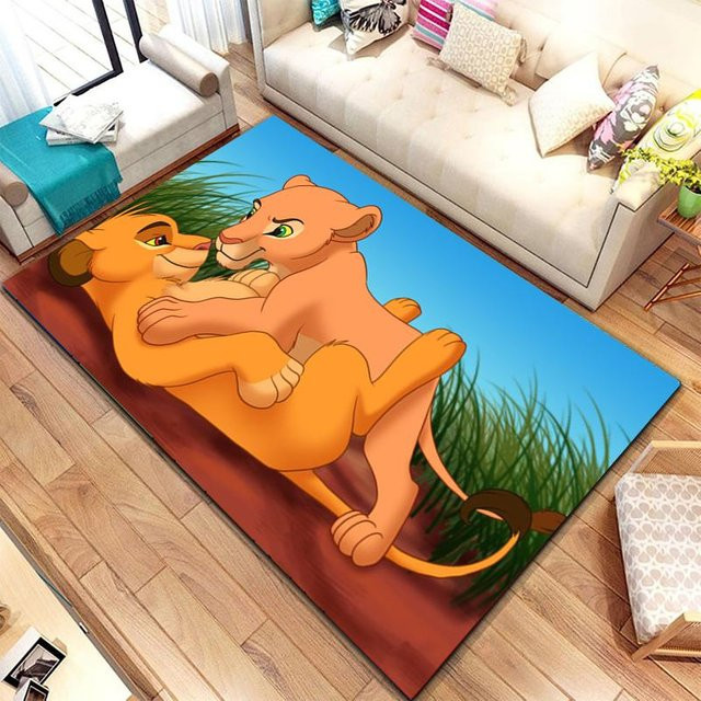 Verspielter Teppich im Savannen-Stil für Kinderzimmer und Wohnzimmer, mehrfarbig, B/B: 80 x 120 cm - Bild 1
