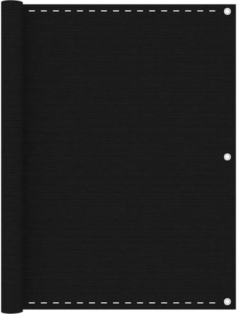 vidaXL Balkon-Sichtschutz aus HDPE in Schwarz, Breite: 120 cm, Länge: 600 cm - Bild 1