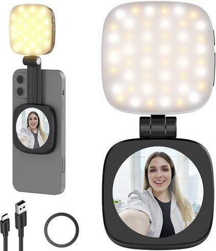 Neewer NL48B Bi-Color LED Smartphone Licht in Schwarz mit 48 LEDs - Bild 1