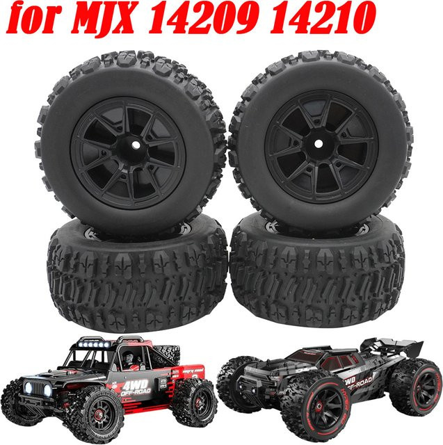 MJX Upgrade 90mm Reifenrad für Hyper Go MJX Offroad-Rennwagen, Schwarz - Bild 1