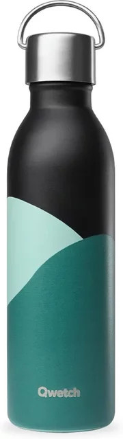 Isotherme Flasche Qwetch Active in Schwarz und Grün mit 0,36 l - Bild 1