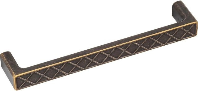 Furnipart Möbelgriff Wafer Bar aus Zinkdruckguss in Braun Antik, Länge: 160 mm - Bild 1