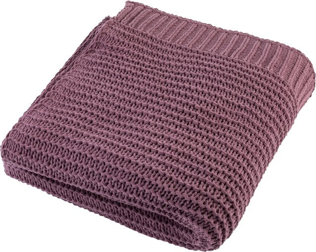 LIVARNO HOME Kuscheldecke Chenille in Violett, B: 125 cm, H: 140 cm - Bild 1