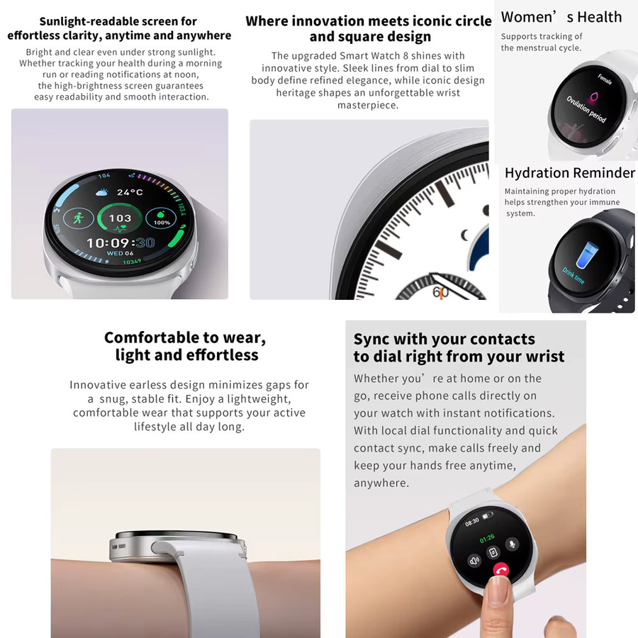 ChiBear Smartwatch, GPS, NFC, Bluetooth, Schwarz, Silikon, Unisex - Bild 6