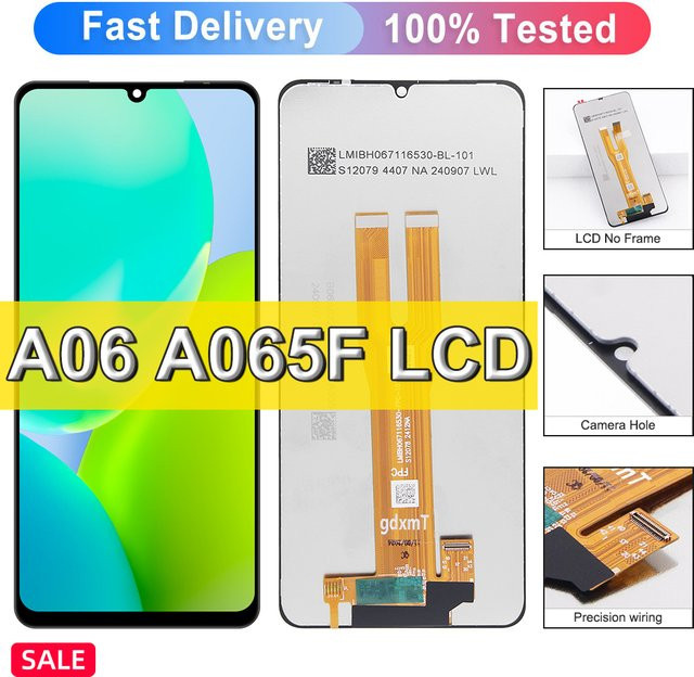 Samsung A06 LCD Display mit Touchscreen Digitizer Panel Ersatz für SM-A065F A065F/DS A065M A065M/DS in Schwarz - Bild 1