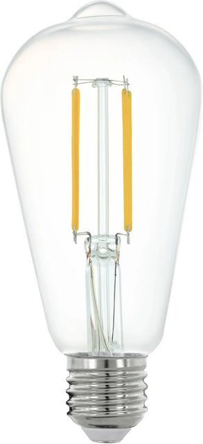 Eglo LED Leuchtmittel ST64 E27 Glas Transparent Warmweiß 6W Dimmbar - Bild 1