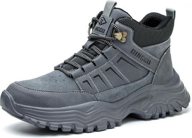 Leichte Arbeitssicherheitsstiefel für Herren in Grau mit Stahlkappe und durchstichsicherer Sohle - Bild 1
