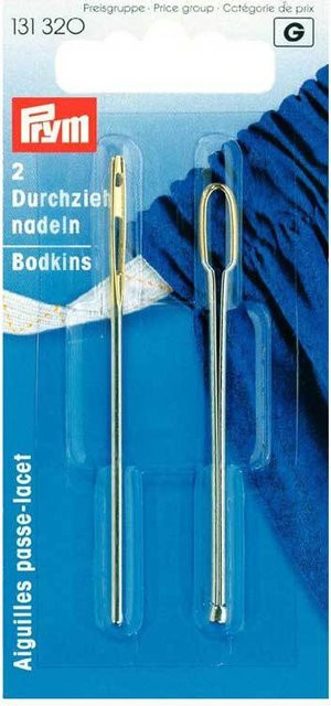 Prym Durchziehnadeln silber aus Metall, 2 Stück - Bild 1