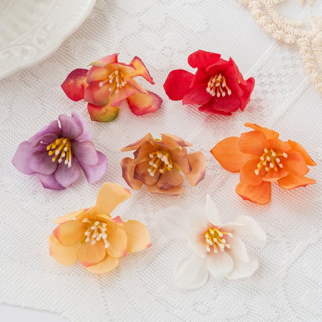 10er Set Künstliche Kirschblüten in Multicolour als Florale Dekoration für Hochzeiten und DIY-Projekte - Bild 1