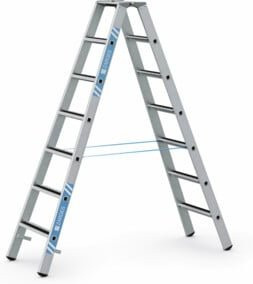 ZARGES R13step B LM-Stufen-Stehleiter aus Aluminium in Silber mit 7 Stufen - Bild 1