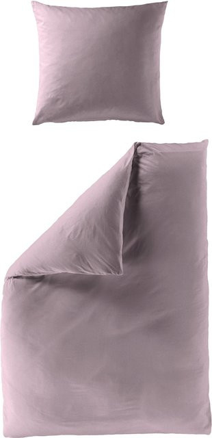 Bierbaum Bettwäsche aus Mako-Satin in Flieder mit 1 Kissen, Breite: 135 cm, Höhe: 200 cm, Kissen: 80 x 80 cm - Bild 1