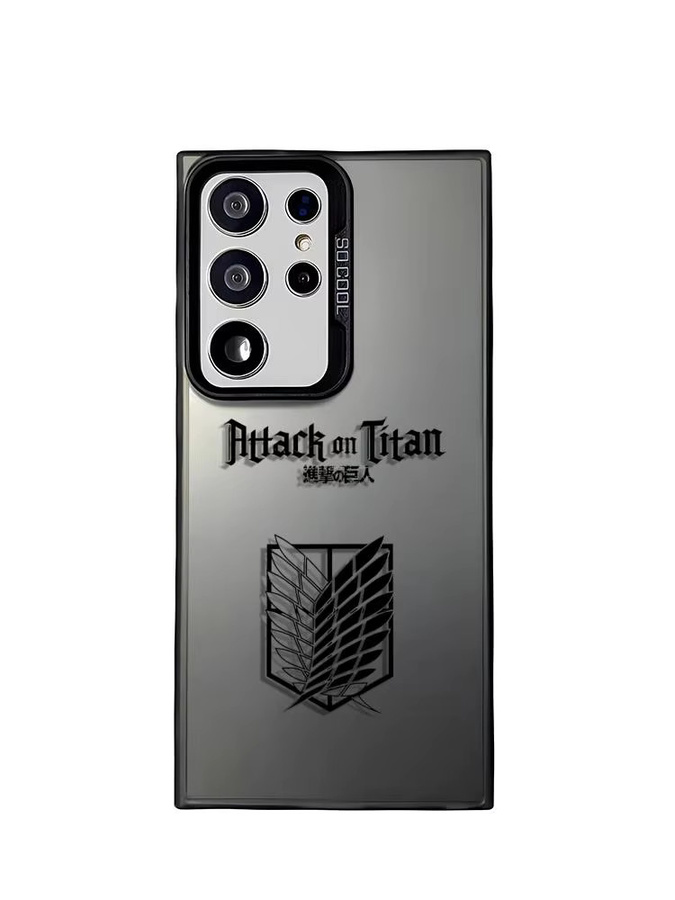 A-AttackS on T-TitanS Silikon Handyhülle für Samsung Galaxy S25 Edge S24 S23 S22 S21 S20 Ultra in Silber - Bild 5