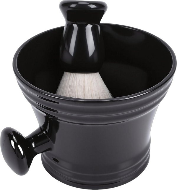 TOMTOP JMS Rasierpinsel und Seifenschale Set, Schwarz, Unisex - Bild 1