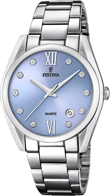 Festina Armbanduhr, Quarz, Edelstahl, Lila, 37 mm, Damen - Bild 1