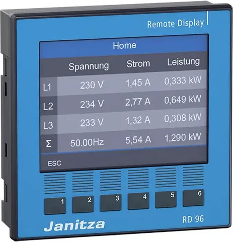 Janitza RD 96 Digitalanzeige für UMG 800 / UMG 801 in Blau - Bild 1