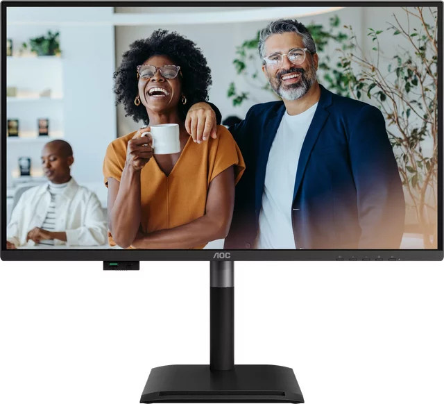 AOC Q27P4CV LED-Monitor 68,6 cm (27 Zoll) QHD IPS mit HDMI, DisplayPort, USB-C und LAN in Schwarz - Bild 1