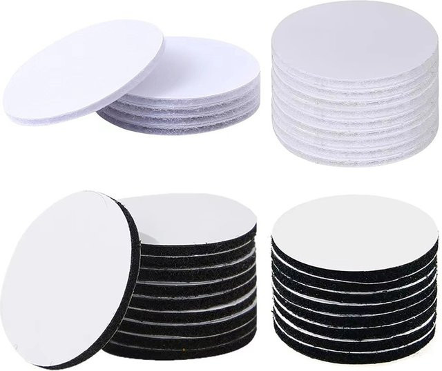 KAFNHCKA Selbstklebende Scheibenunterlagen in Schwarz, doppelseitiges Klebeband aus Gummi für DIY-Teppichbefestigungen und Organizer - Bild 1