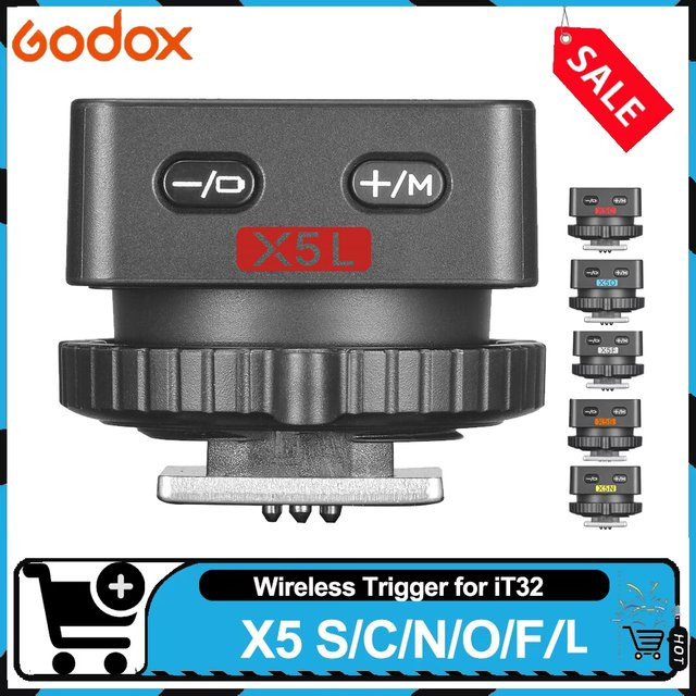 Godox X5 TTL Drahtloser Blitzauslöser in Schwarz kompatibel mit IT32 Mini-Blitzgerät - Bild 1