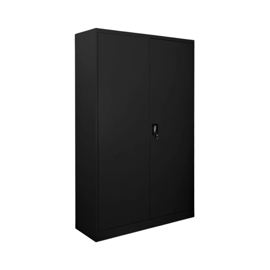 PROREGAL Flügeltürenschrank ELEPHANT Spind aus Stahl, Schwarz, H x B x T: 180 x 120 x 40 cm, abschließbar mit 4 Ebenen - Bild 2