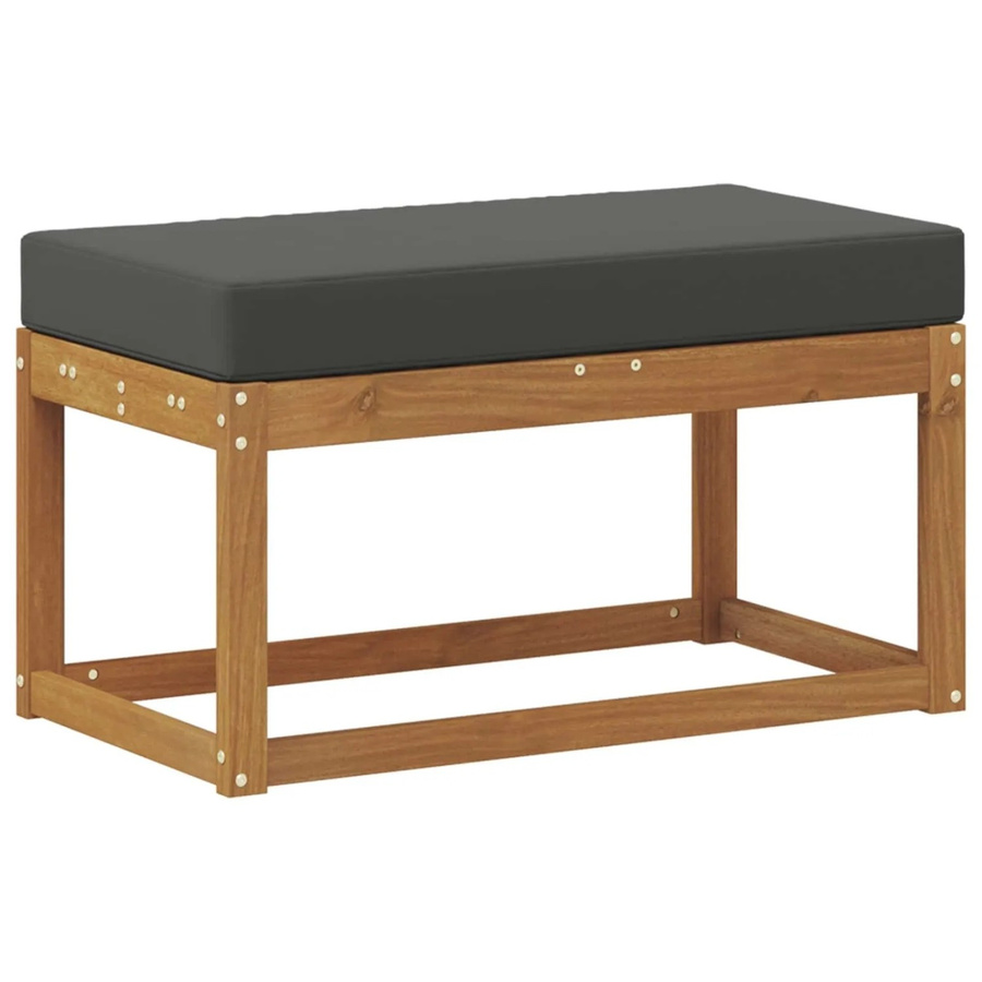 vidaXL Outdoor Hocker Bank aus Massivholz Akazie in Natur für Garten und Terrasse B/T/H: 110 x 43 x 37 cm - Bild 2