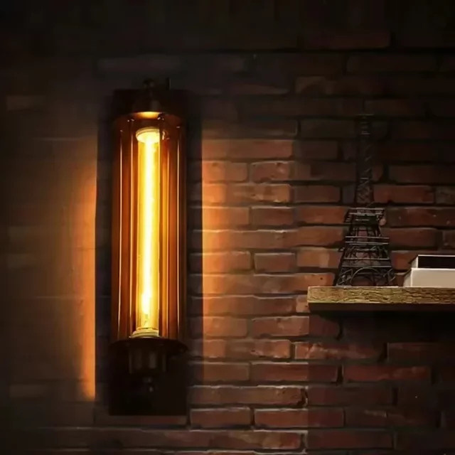 JOYINLED Wandleuchte im Industriestil aus Schmiedeeisen in Retro-Optik - Bild 1