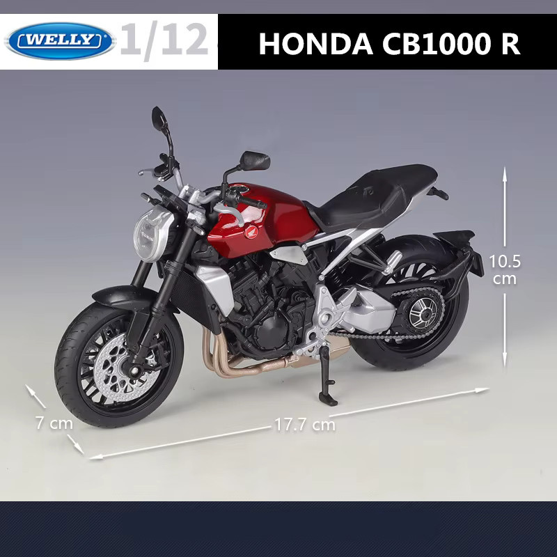 WELLY Honda CB1000R, Motorrad Modell, 1:12, Metall, Rot - Bild 3
