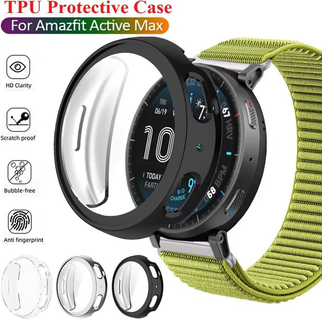 Amazfit Schutzhülle TPU, Schwarz, Uhrenzubehör - Bild 1