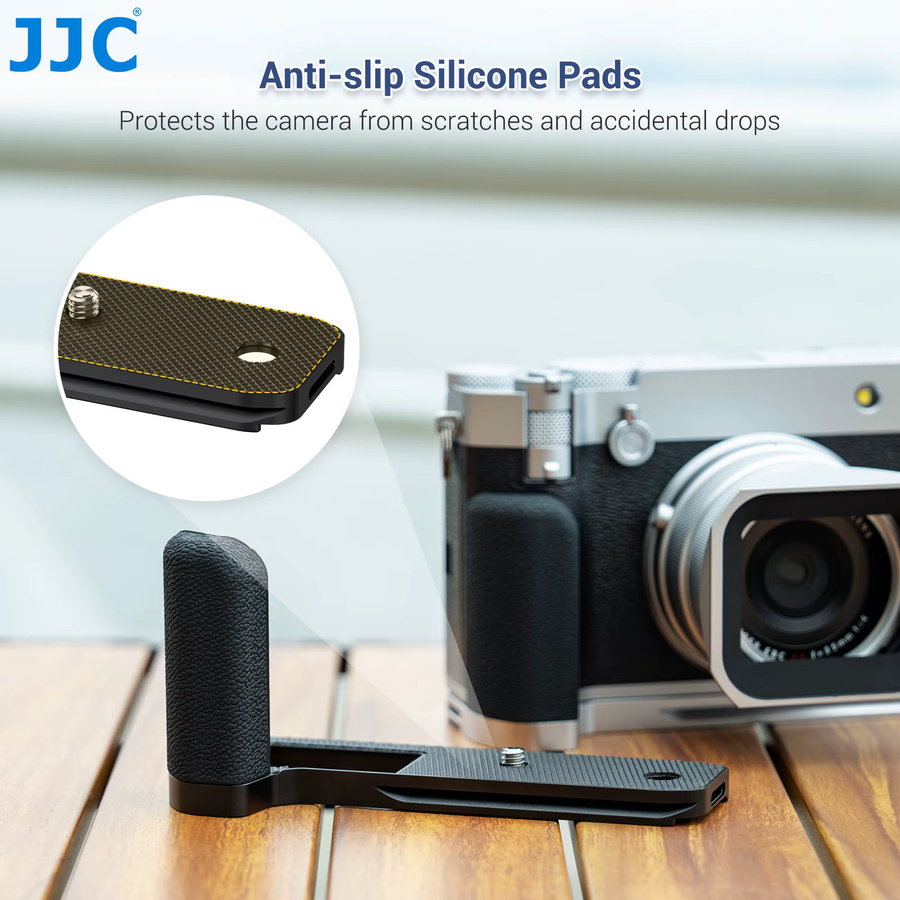 JJC GFX 100RF Kamera-Handgriff für Fujifilm Fuji GFX100RF L-Halterung mit integrierter Arca-Schnellwechselplatte in Schwarz - Bild 5