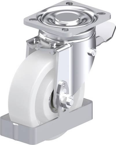 Blickle Stahlblech-Lenkrolle LH-SPO 125K-1-ST-FS in Weiß, Rad-Durchmesser: 125 mm, Tragfähigkeit: 700 kg - Bild 1