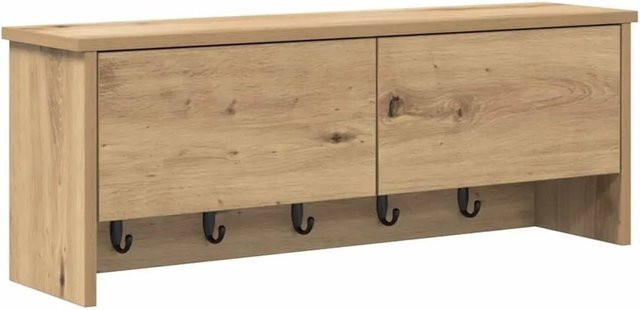 vidaXL Wandmontierter Nachttisch mit Tür in Artisan-Eiche, Farbe: Braun, B/T/H: 80 x 20 x 30 cm - Bild 1