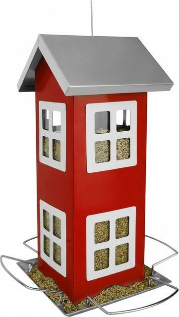 Relaxdays Vogelhaus aus Eisen in Rot zum Aufhängen, B/T/H: 26 x 12 x 12 cm - Bild 1
