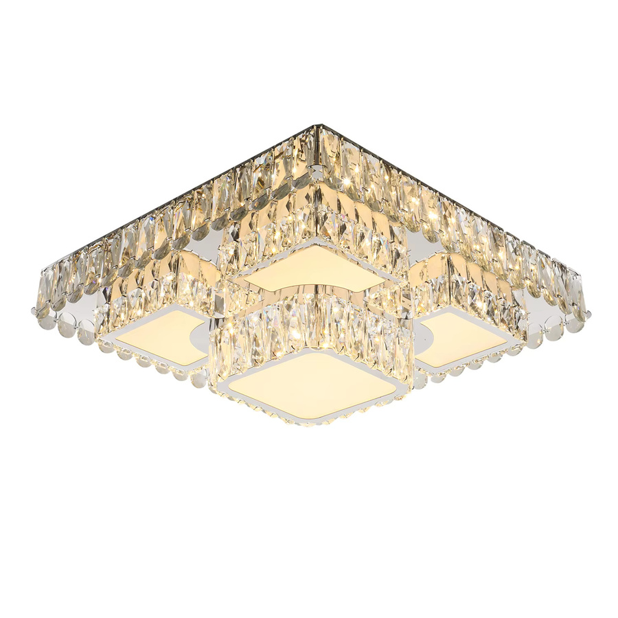 Oyajia Moderne LED-Kristall-Deckenleuchte mit Fernbedienung und dimmbarer Lichtleistung, Durchmesser: 50 cm - Bild 7