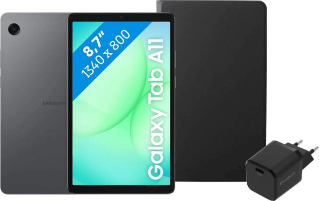 Samsung Galaxy Tab A11 8,7 Zoll Tablet mit 128 GB Speicher, Wi-Fi und 4G/LTE, Grau inklusive Basis Zubehörset - Bild 1
