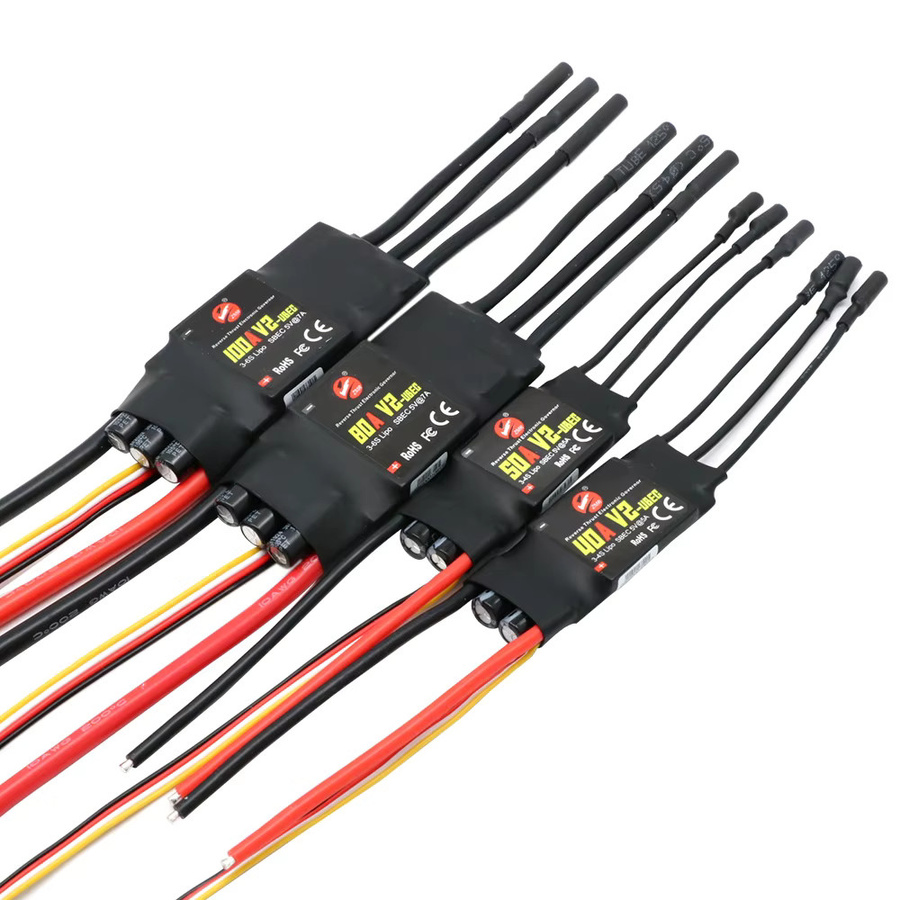 Zmr Bürstenloser ESC Regler V2 mit BEC/UBEC für RC Quadcopter und Hubschrauber, Schwarz - Bild 2