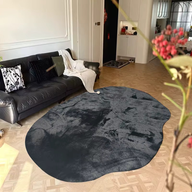 Reese Zen-Wolkenförmiger Fellteppich in Grau, ultra weicher Plüschteppich für Wohnzimmer, Schlafzimmer und Kinderzimmer, B/T: 160 x 120 cm - Bild 3