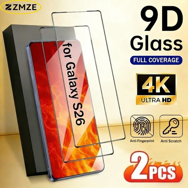 2 Stück HKSN Displayschutz aus gehärtetem Glas für Samsung Galaxy S26 S25 S24 Ultra S23 S22 S21 S20, transparent und kratzfest - Bild 1